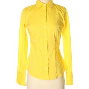 Twik Yellow Long Sleeve Button-Down Size P